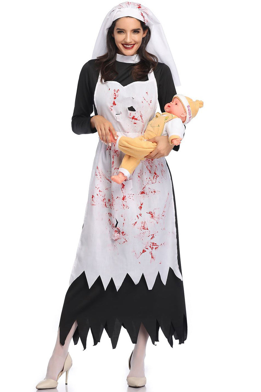 Scary Nun Halloween Party Costume Cosplay