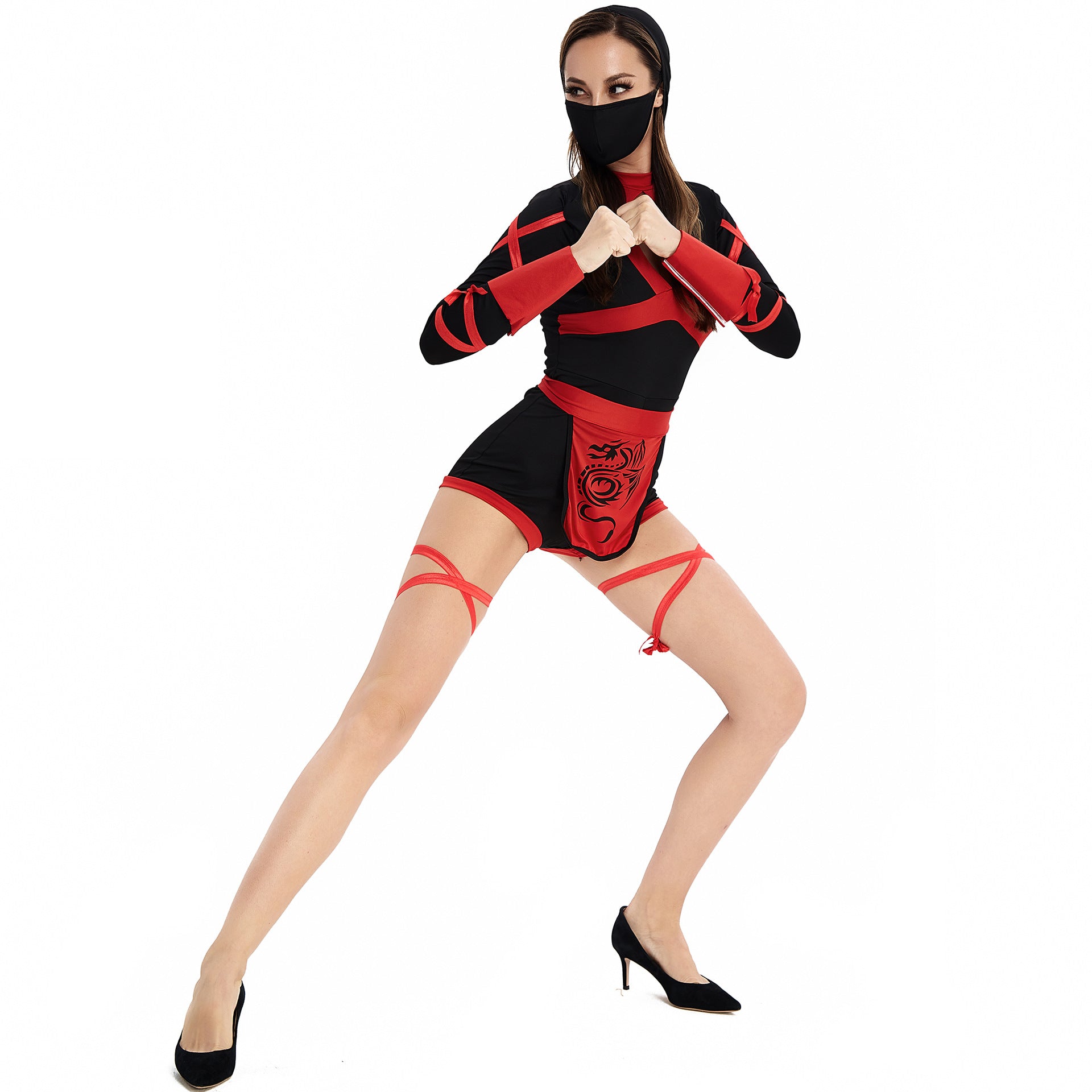 Halloween Ninja Jumpsuit Outfit Carnival Party Cosplay Costume