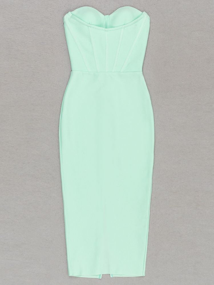 Sleeveless Backless Celebrity Nightclub Party Midi Dress Vestidos