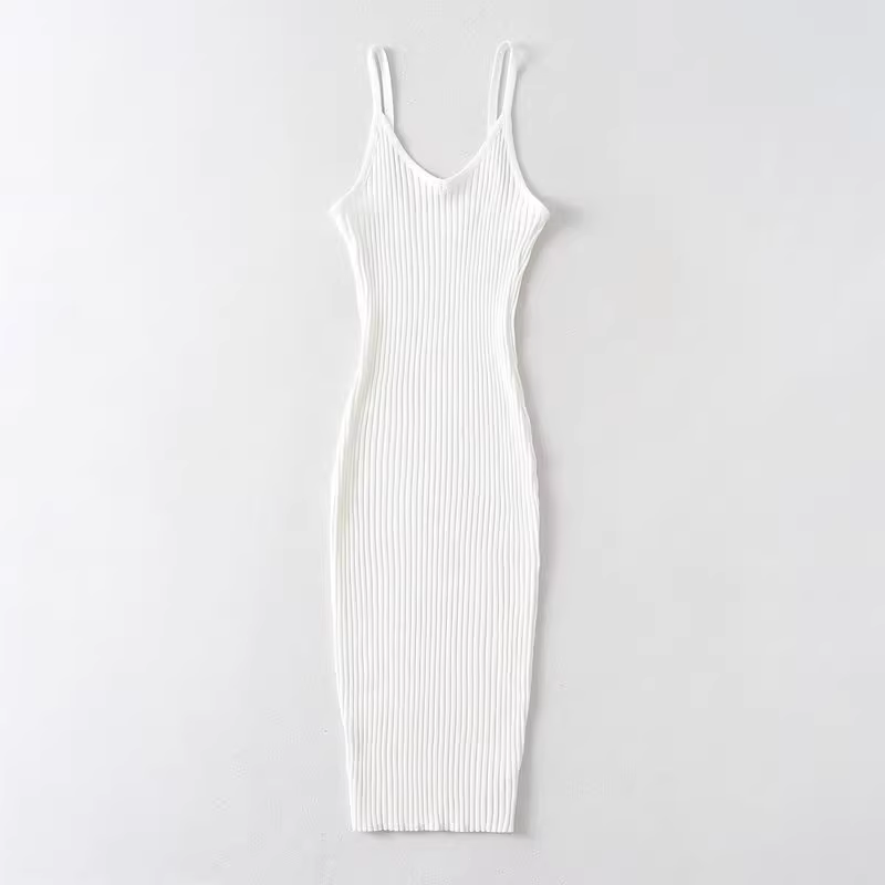 Pure Color Spaghetti Strap Maxi Dress