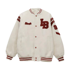 Chaqueta clásica urbana con bordado de letras