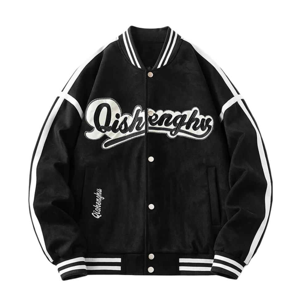 Chaqueta de ante con bordado de High Street