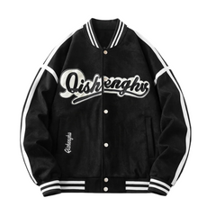 Chaqueta de ante con bordado de High Street