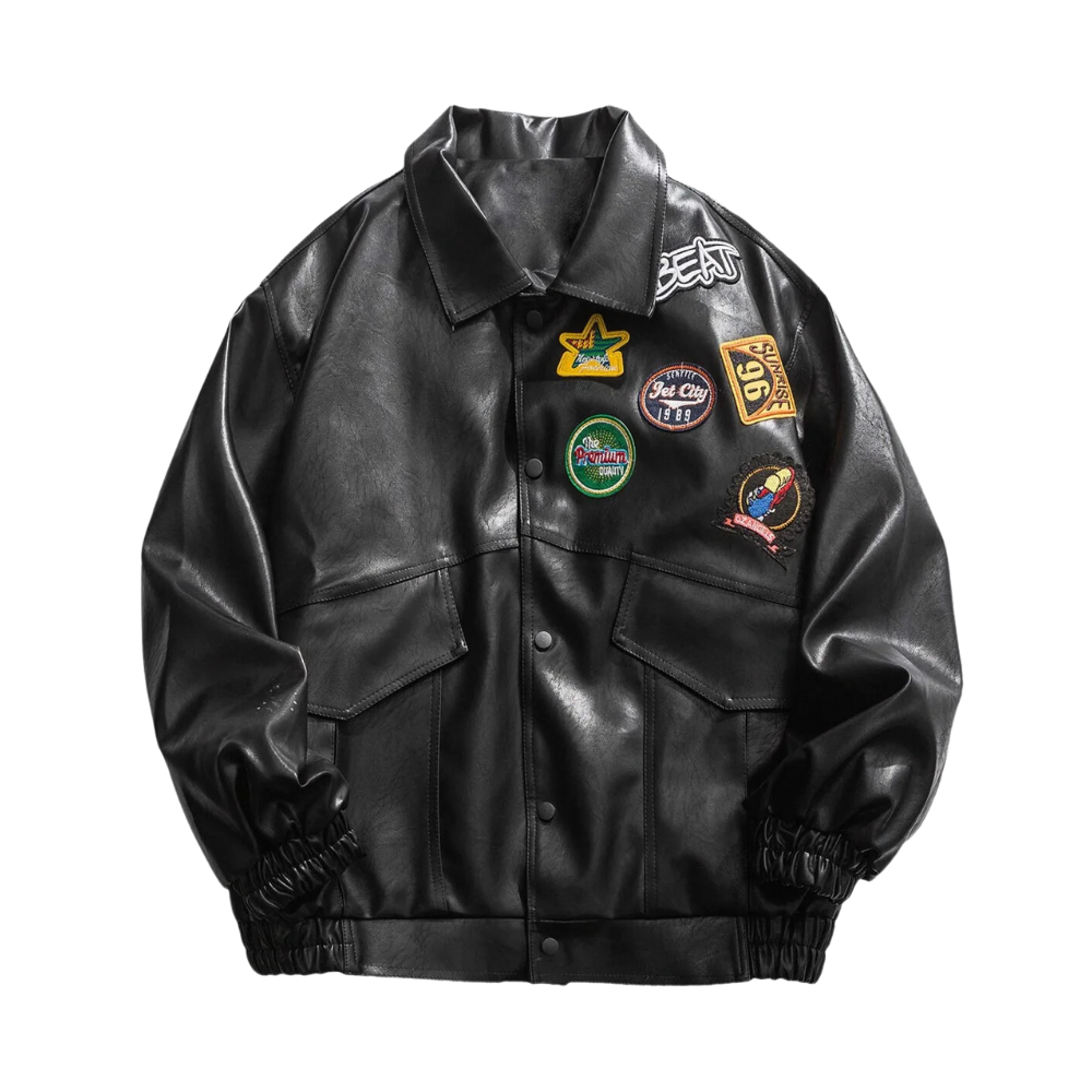 Chaqueta de motociclista de estilo retro