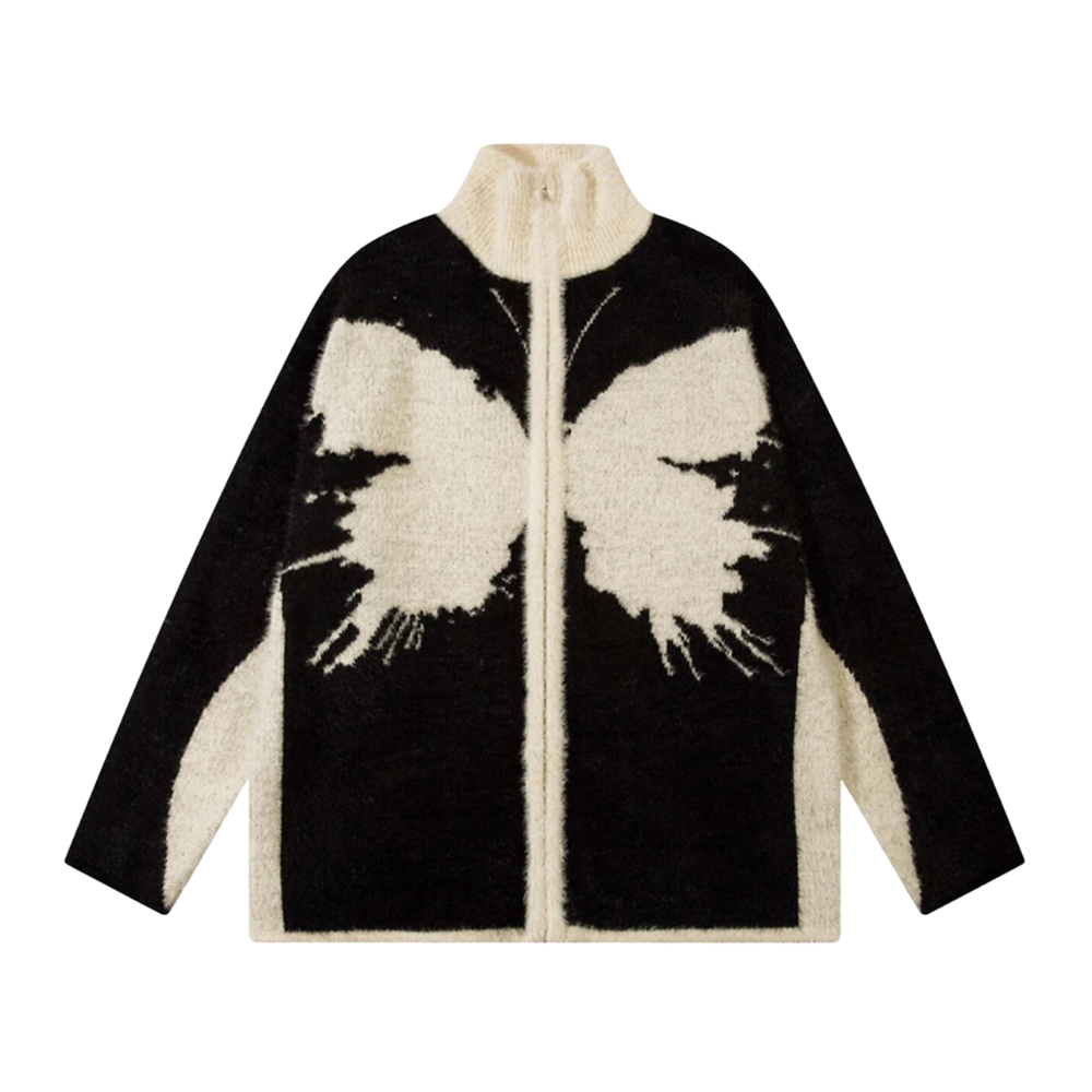 Chaqueta mariposa en contraste