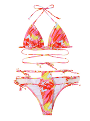 Bikini mit Batikmuster