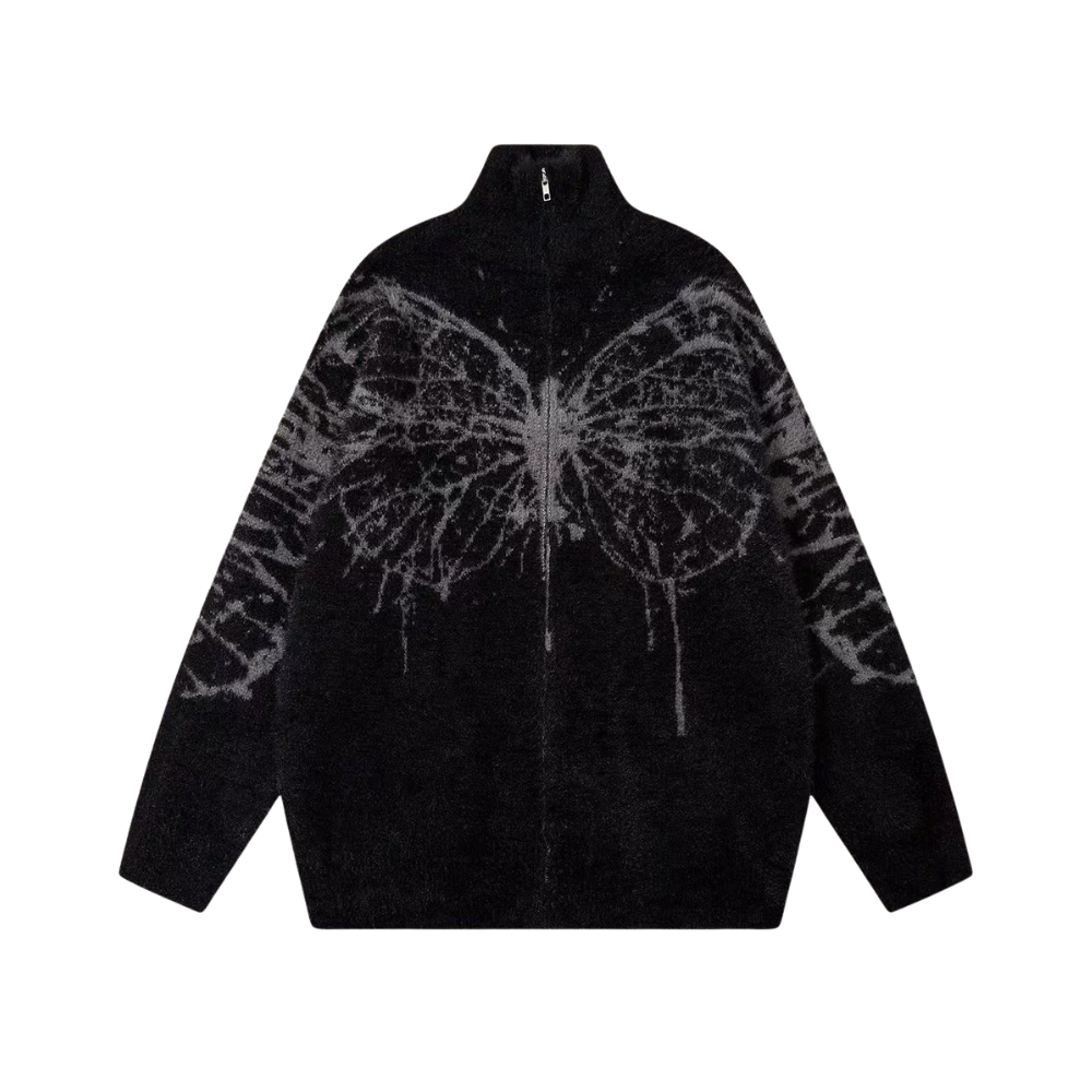 Suéter de mariposa pintado a mano