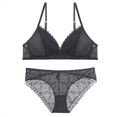 Ultra-Thin Cotton Bralette And Panty Set