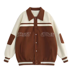 Chaqueta vintage con solapas de patchwork