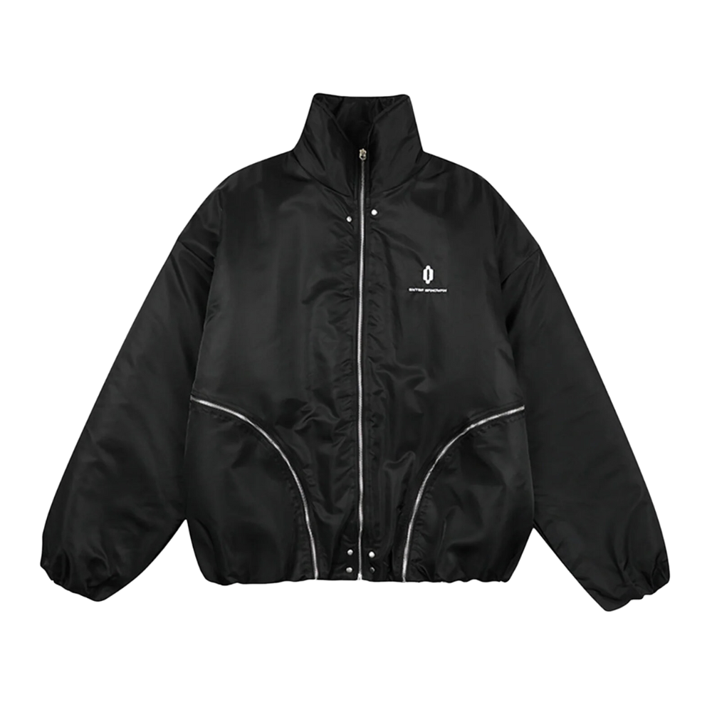 Chaqueta con múltiples cremalleras