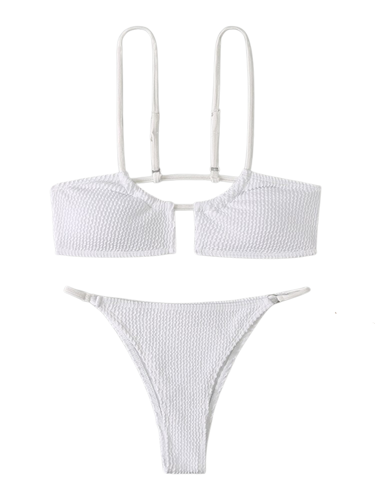 Riemchenbikini mit niedriger Taille