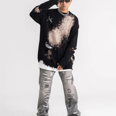 Suéter con pins y efecto tie-dye de High Street