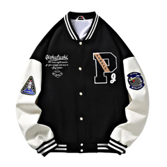 Chaqueta vintage de lana con bordado de toalla