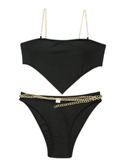 Bikini con cadena y volantes