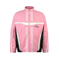 Chaqueta de cuero PU con cuello alto
