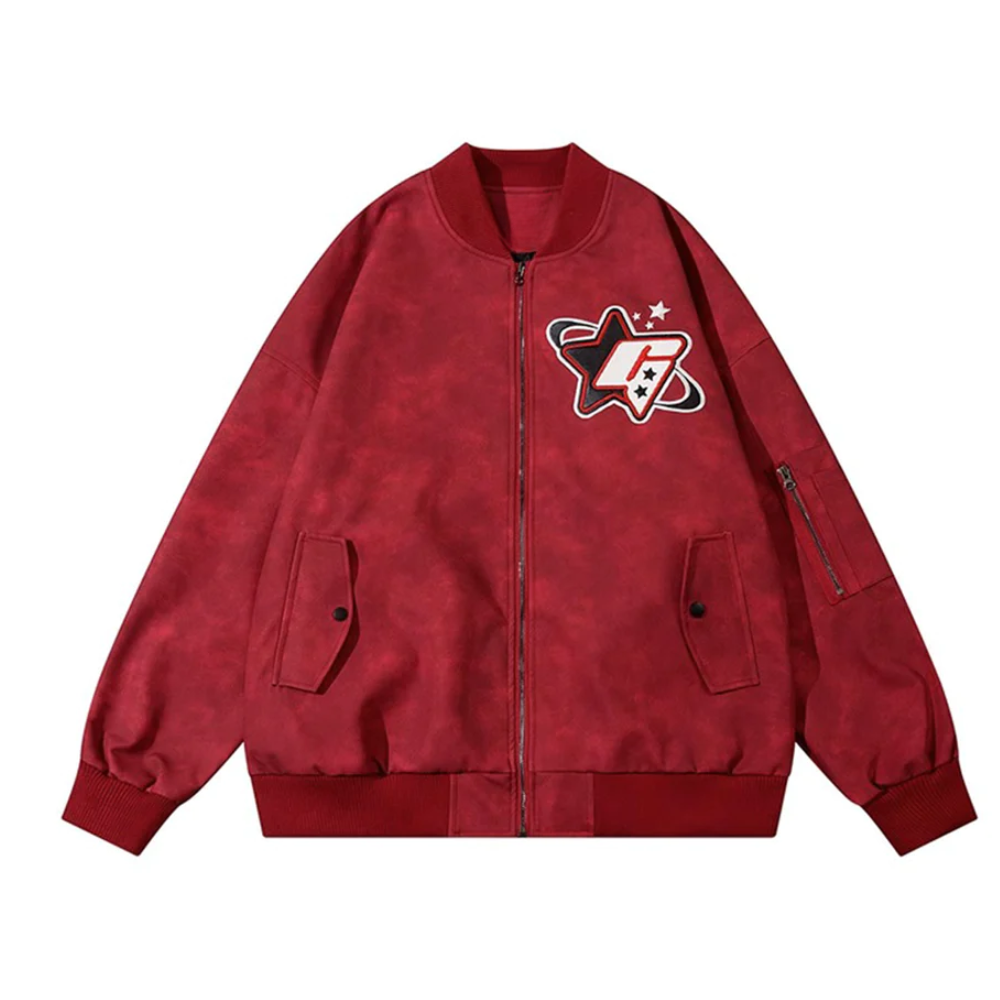 American Embroidered Bomber Jacket