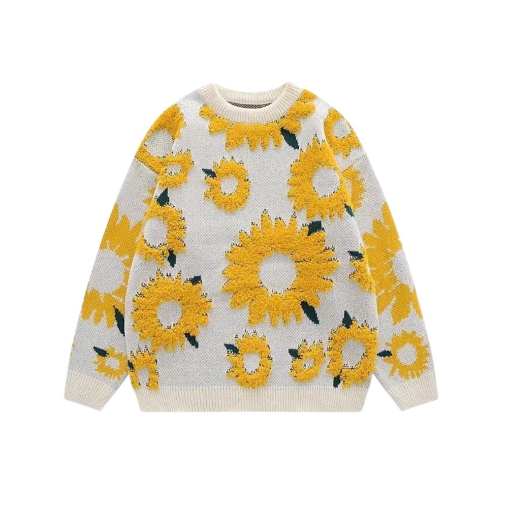 Kuscheliger Sonnenblumenpullover