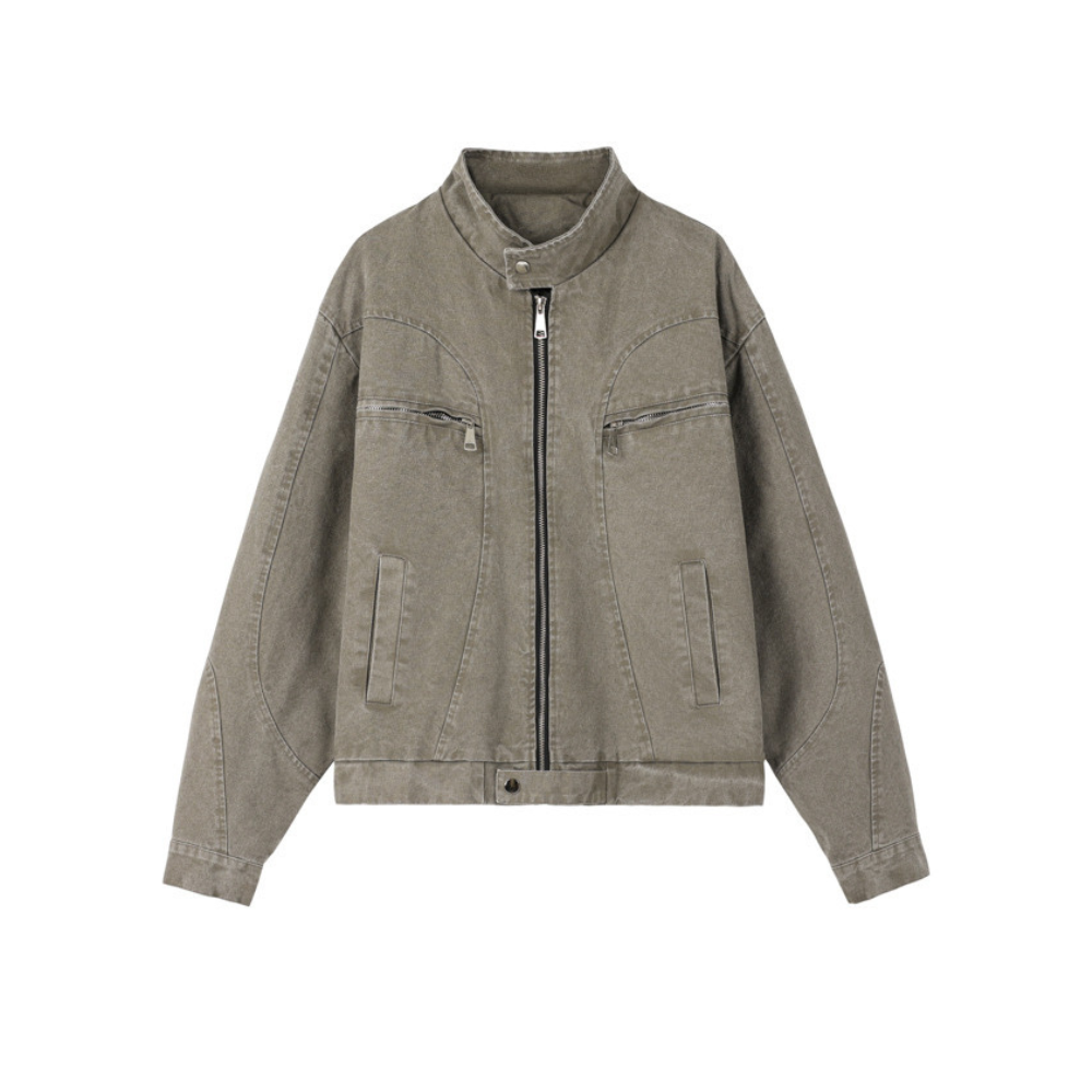 Chaqueta americana de lona lavada de alta resistencia