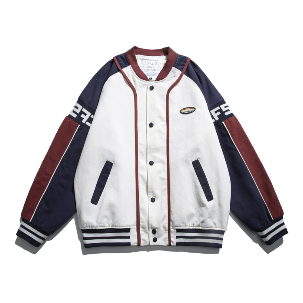 Chaqueta de béisbol vintage de carreras callejeras