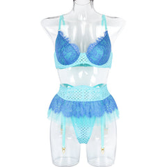 Lace Baby Doll Three-Piece Lingerie