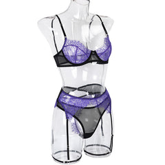Dual Tone Lace Three-Piece Set