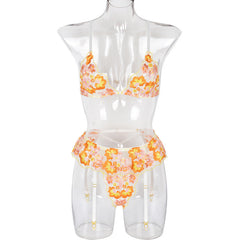 Dainty Floral Three-Piece Set