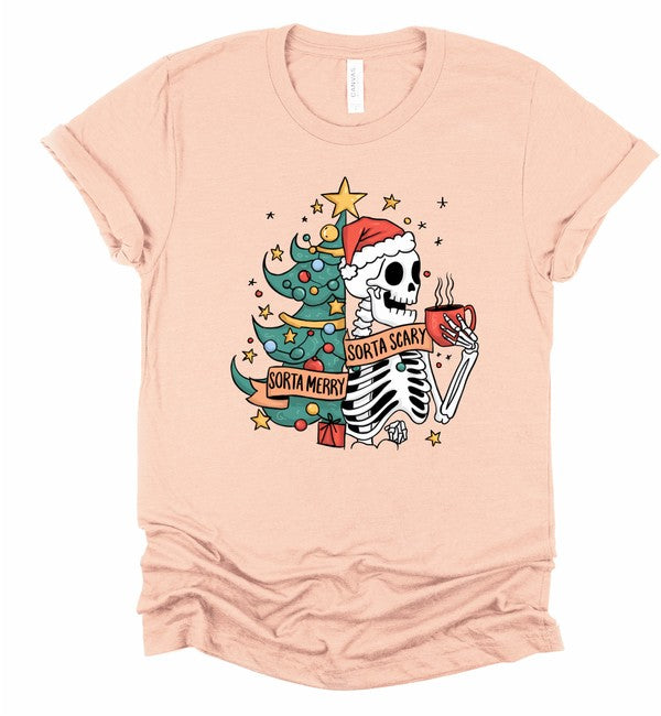 Sorta Merry Sorta Scary Grafik T-Shirt