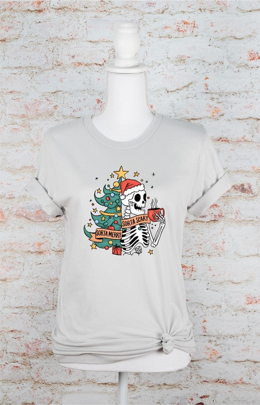 Sorta Merry Sorta Scary Grafik T-Shirt