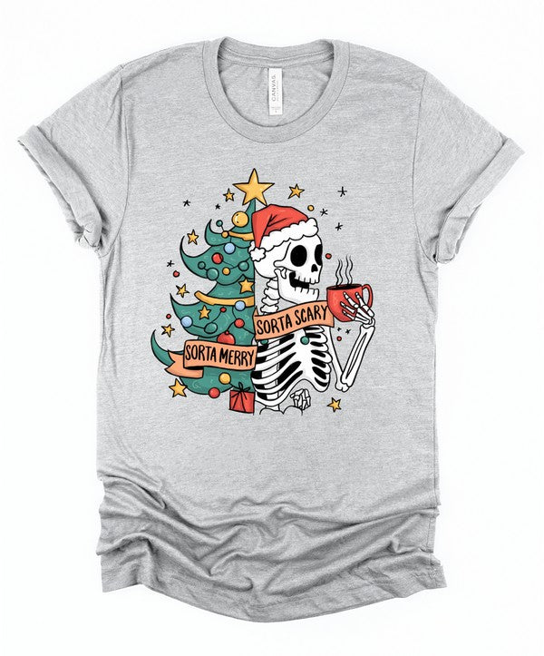 Sorta Merry Sorta Scary Grafik T-Shirt