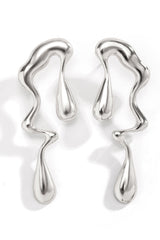 Alloy Irregular Drop - Shaped Dangle Earrings - Gold