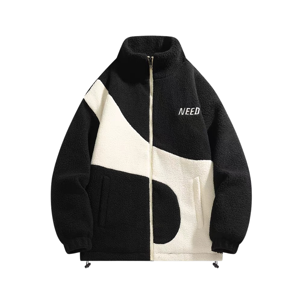 Patchwork Sherpa Coat