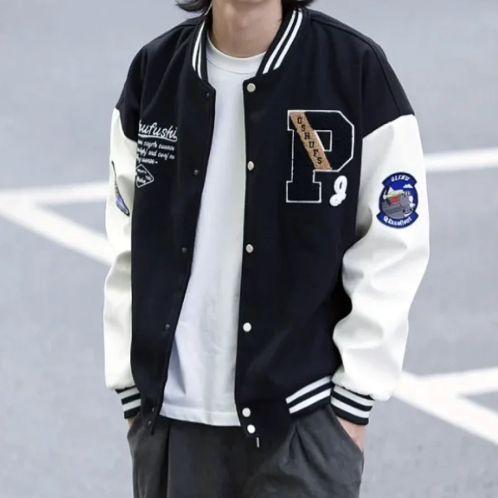 Chaqueta vintage de lana con bordado de toalla