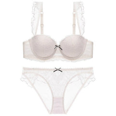 Embroidery Lace Push-Up Lingerie Set