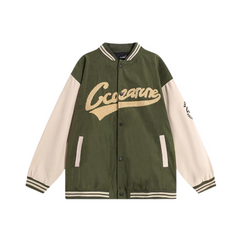 Chaqueta de béisbol de terciopelo de piel de ciervo