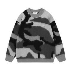 High Street Pullover mit Camouflage-Muster in Kontrastfarbe
