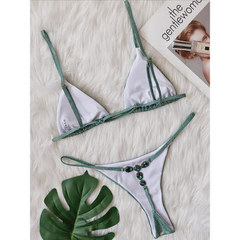 Brazilian Thong Bikini | Brazilian Spaghetti Straps Padded Bikini