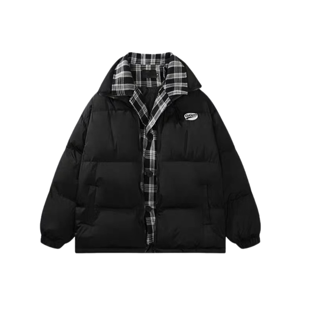 Plaid Down Coat