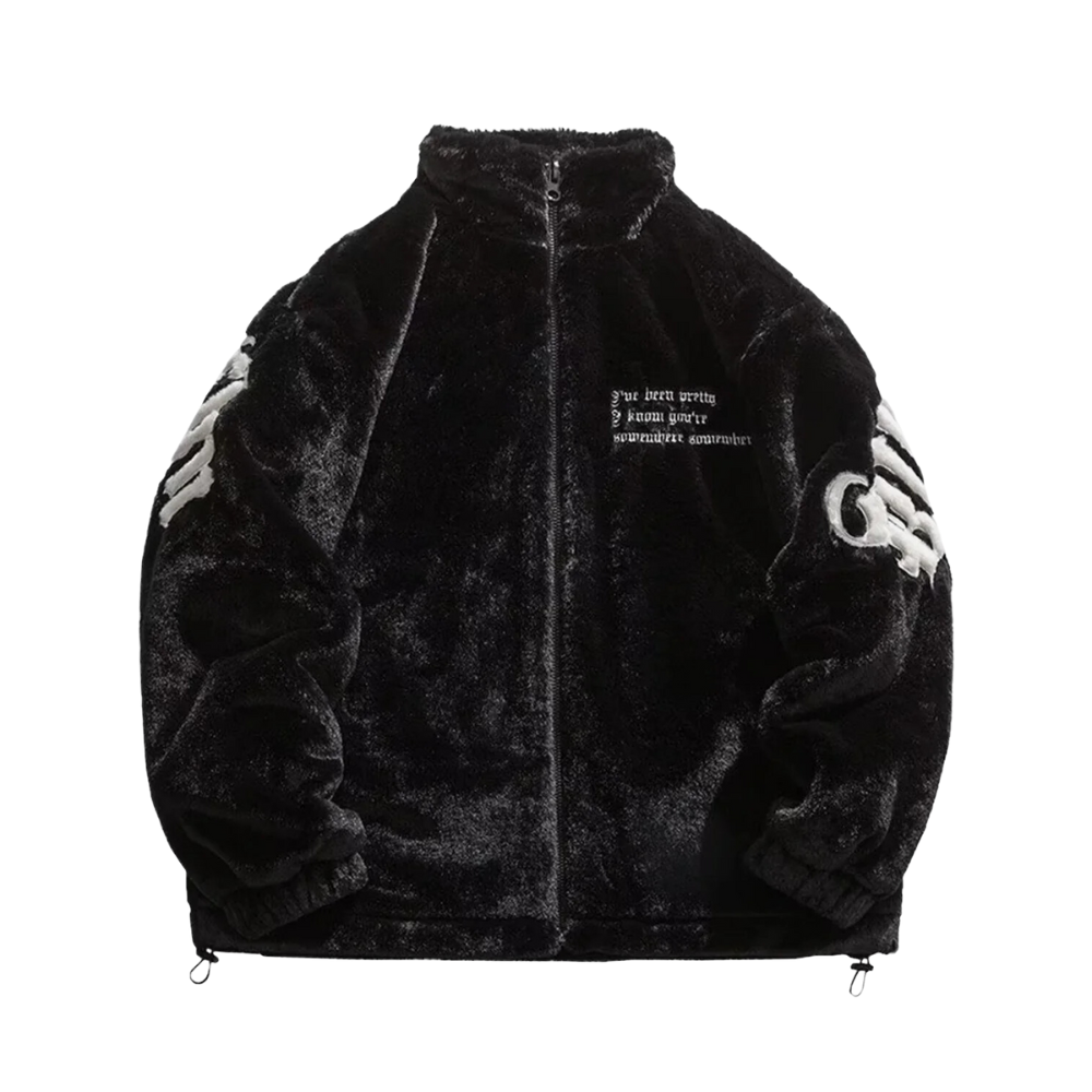 Chaqueta con letras bordadas