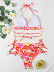 Bikini mit Batikmuster