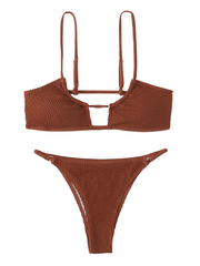 Riemchenbikini mit niedriger Taille