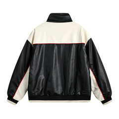 Chaqueta de moto en contraste