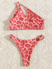 Pink Leopard 2 Pc Swimsuit