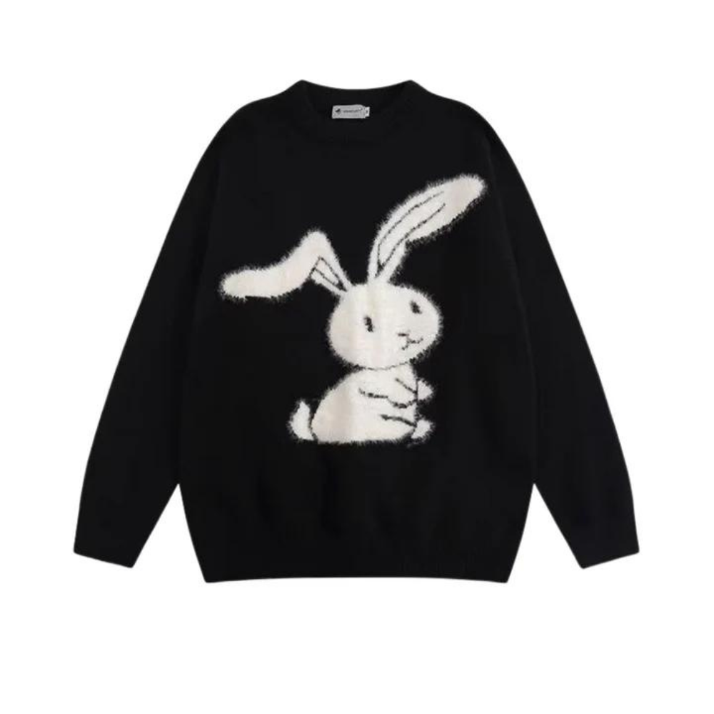 Süßer Pullover mit Häschenmotiv