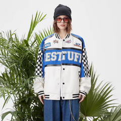 Chaqueta de carreras con paneles urbanos