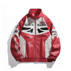 Chaqueta de motociclista vintage urbana