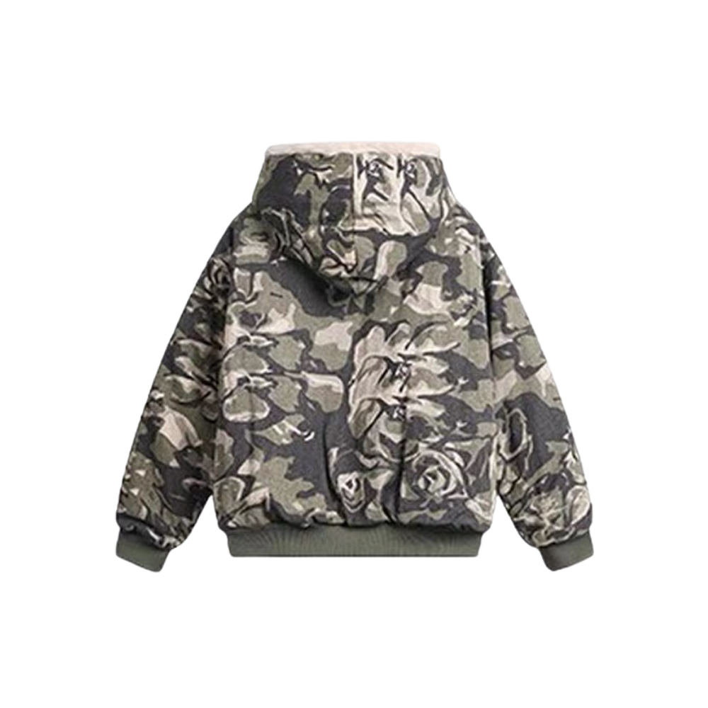 Camouflage Fur Coat