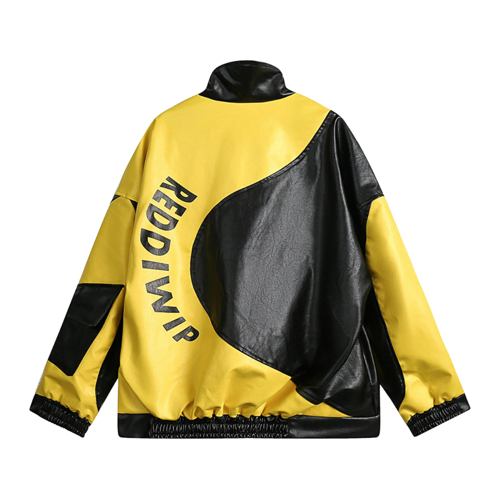 Chaqueta con letras de patchwork