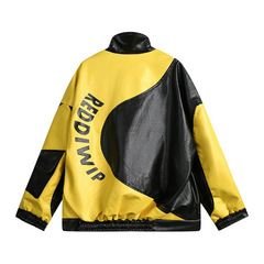 Chaqueta con letras de patchwork