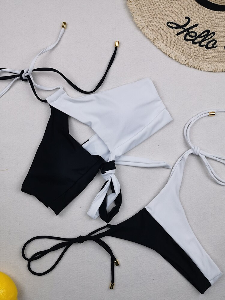 Zikini Color Bikini de color en contraste – RoopKa