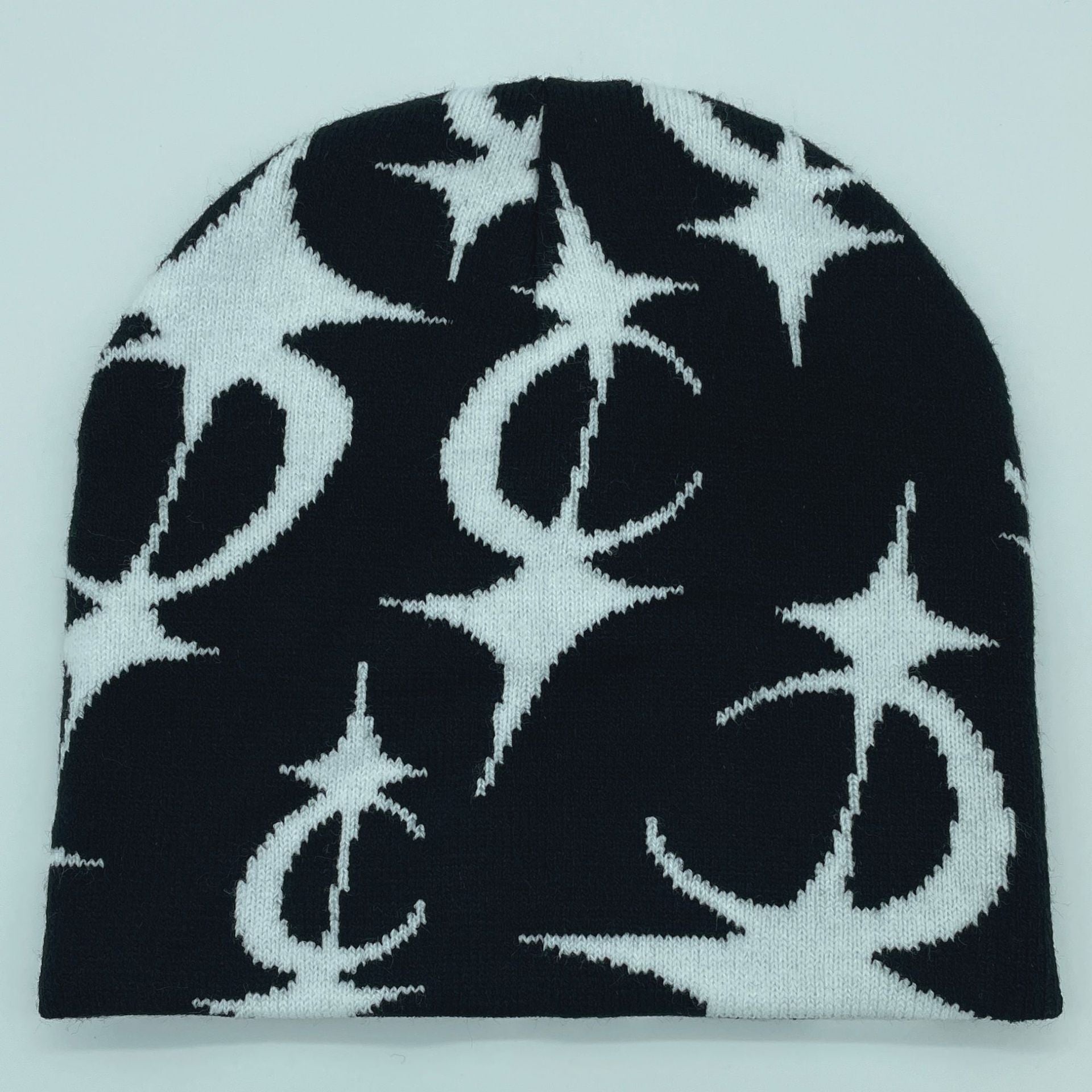 Gorro de punto en jacquard con estrella de cinco puntas